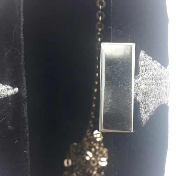 Anthropologie Kayu Black Velvet Star Clutch - Picture 3 of 8